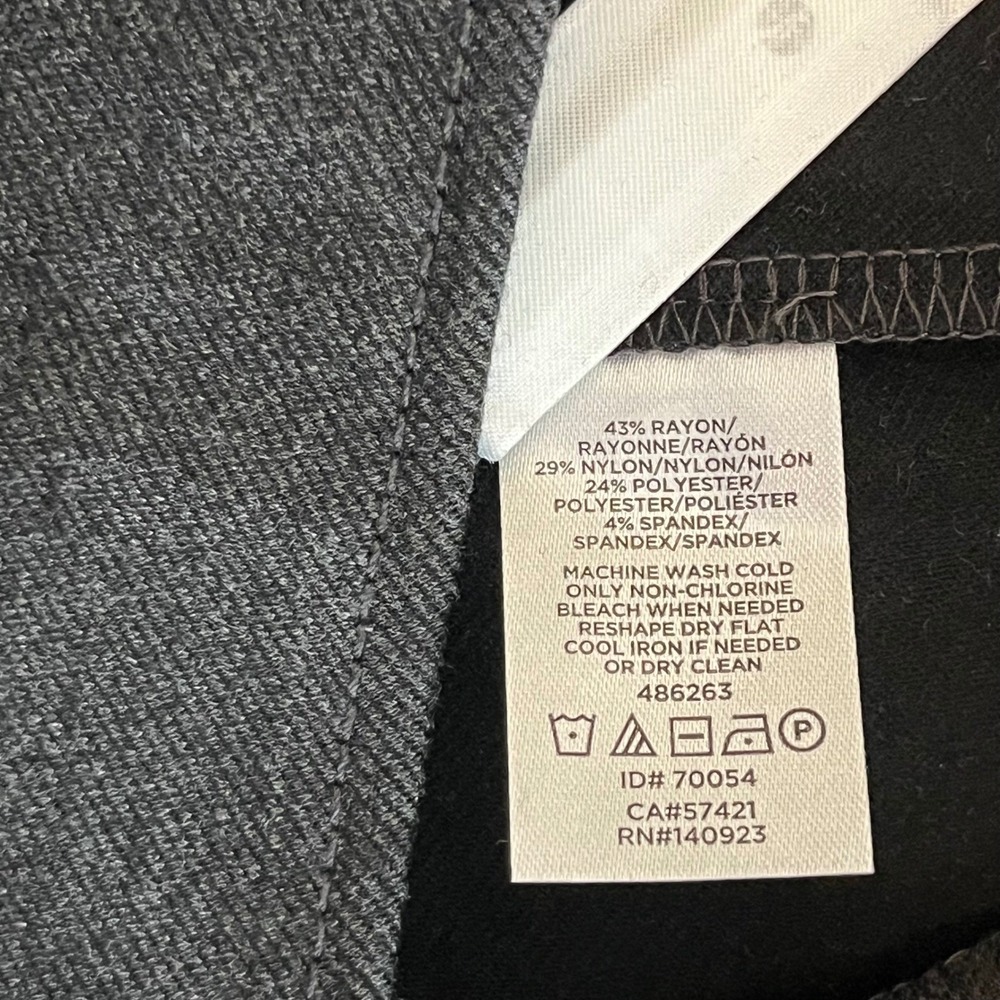Lou & Grey Dark Gray Soft Ponte Knit High Rise Leggings Pants Womens‎ Medium - Picture 4 of 4